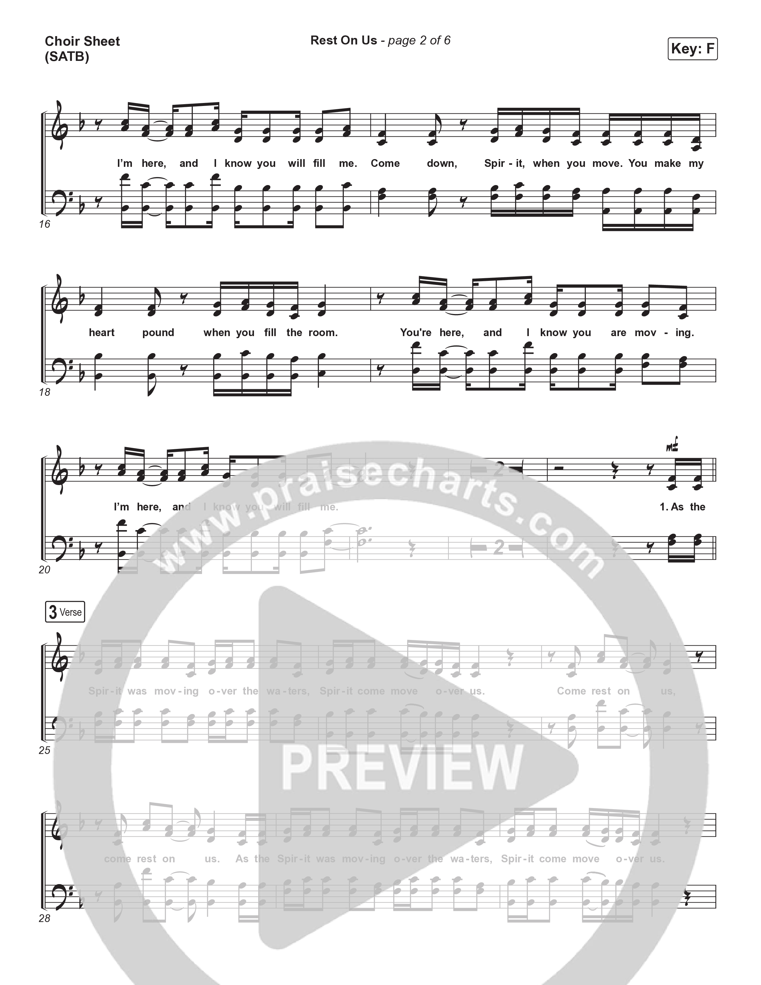 Rest On Us Choir Sheet (SATB) (Maverick City Music / UPPERROOM / Brandon Lake / Eniola Abioye)