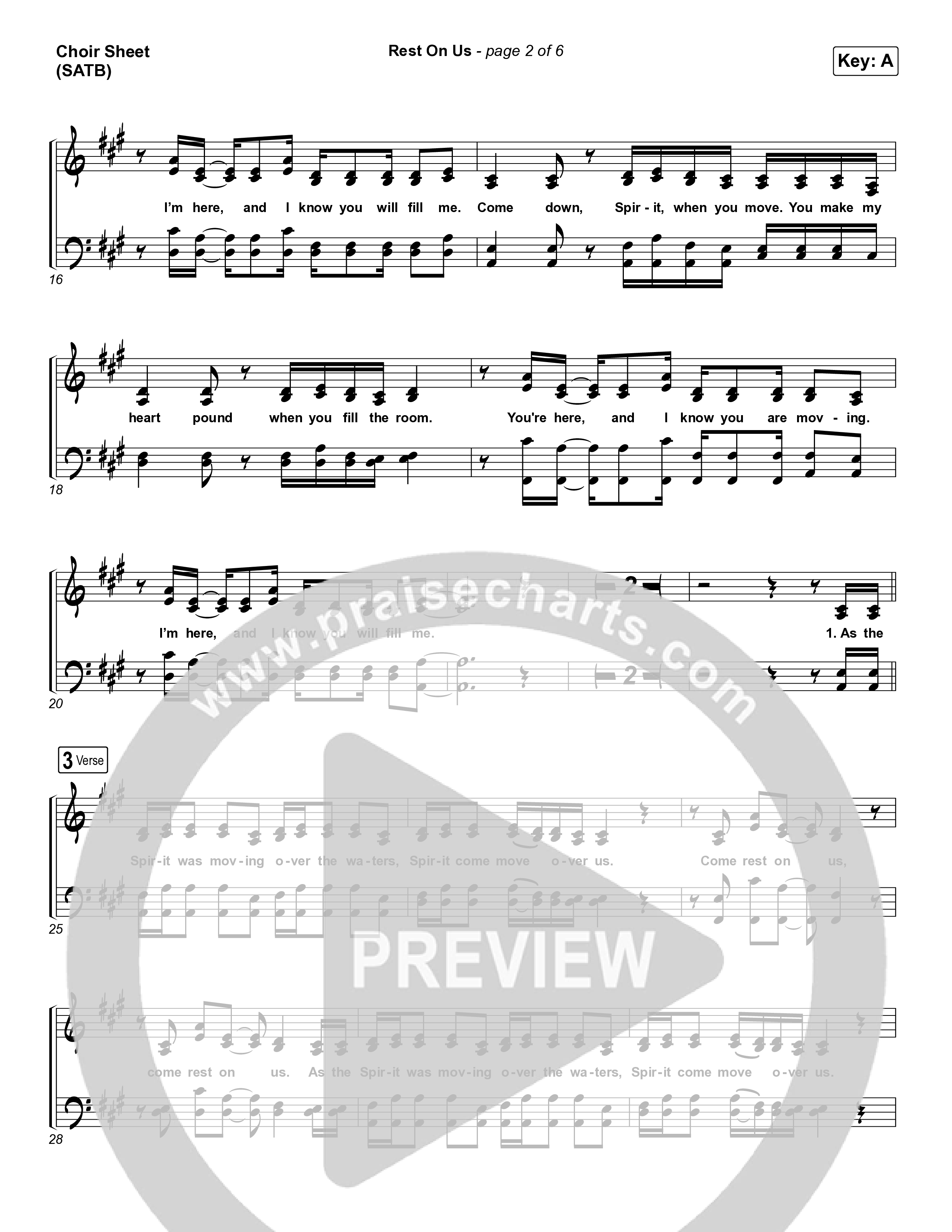 Rest On Us Choir Vocals (SATB) (Maverick City Music / UPPERROOM / Brandon Lake / Eniola Abioye)