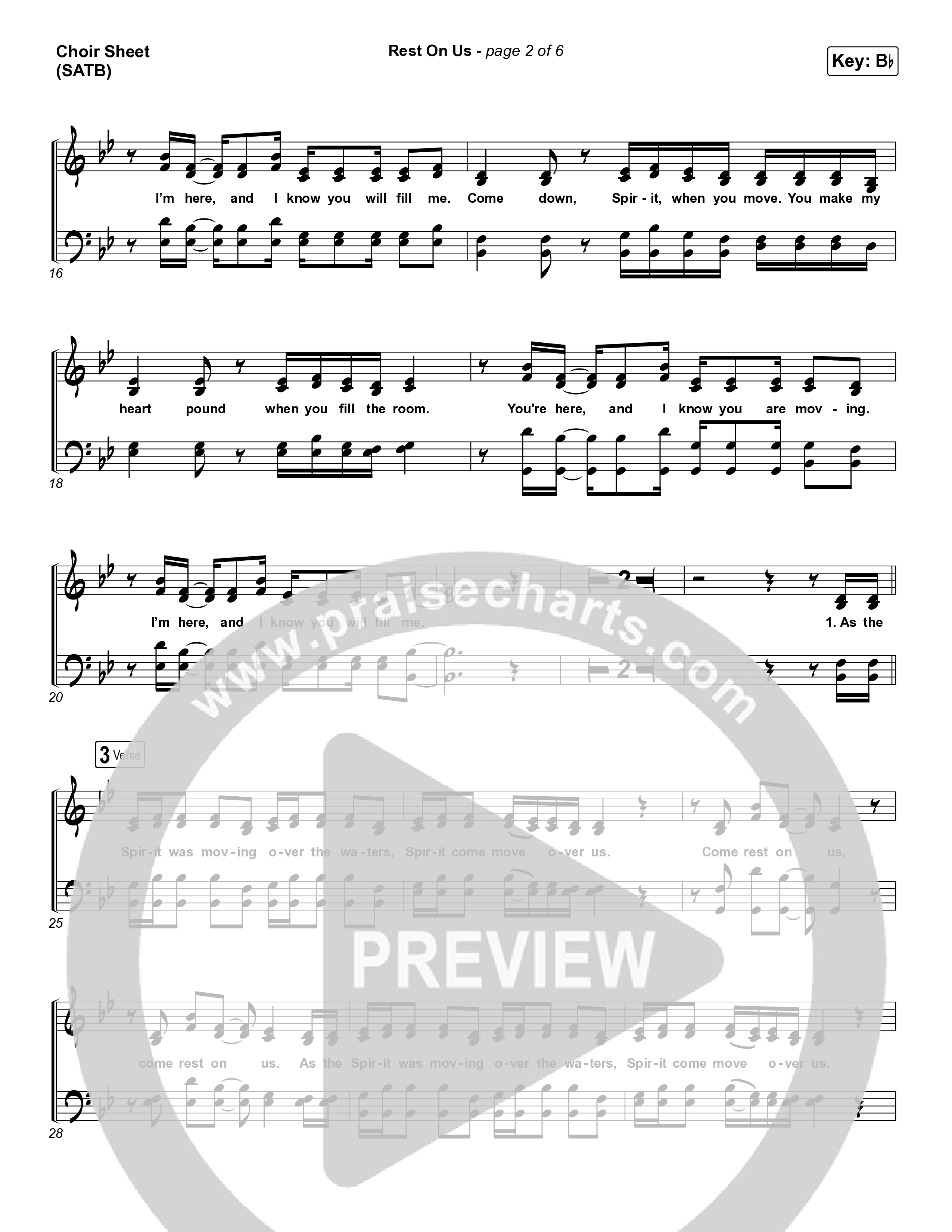 Rest On Us Choir Vocals (SATB) (Maverick City Music / UPPERROOM / Brandon Lake / Eniola Abioye)
