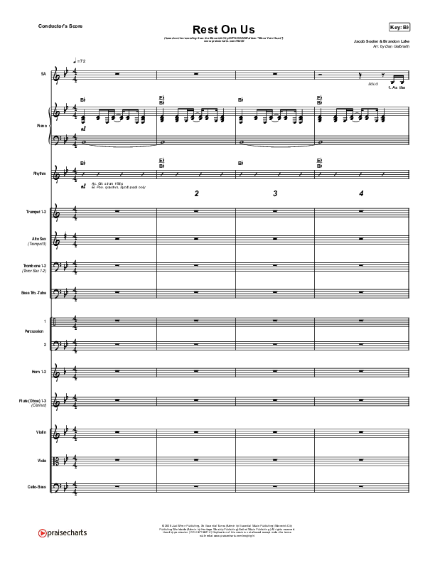 Rest On Us Conductor's Score (Maverick City Music / UPPERROOM / Brandon Lake / Eniola Abioye)