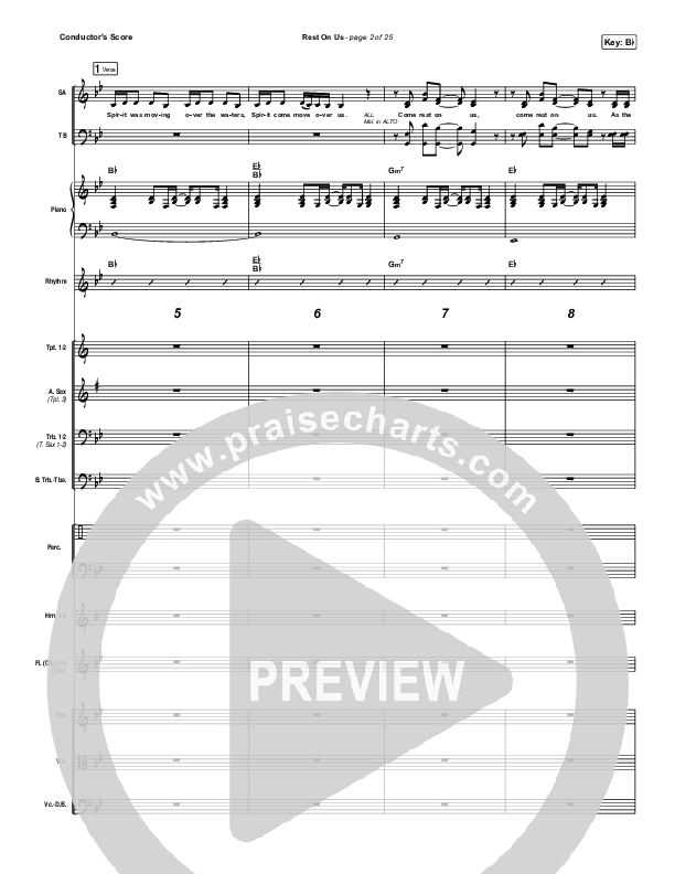 Rest On Us Conductor's Score (Maverick City Music / UPPERROOM / Brandon Lake / Eniola Abioye)