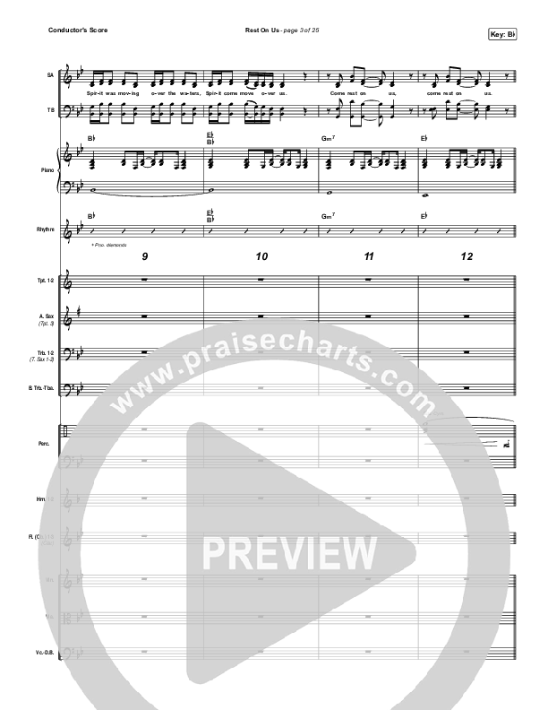 Rest On Us Conductor's Score (Maverick City Music / UPPERROOM / Brandon Lake / Eniola Abioye)