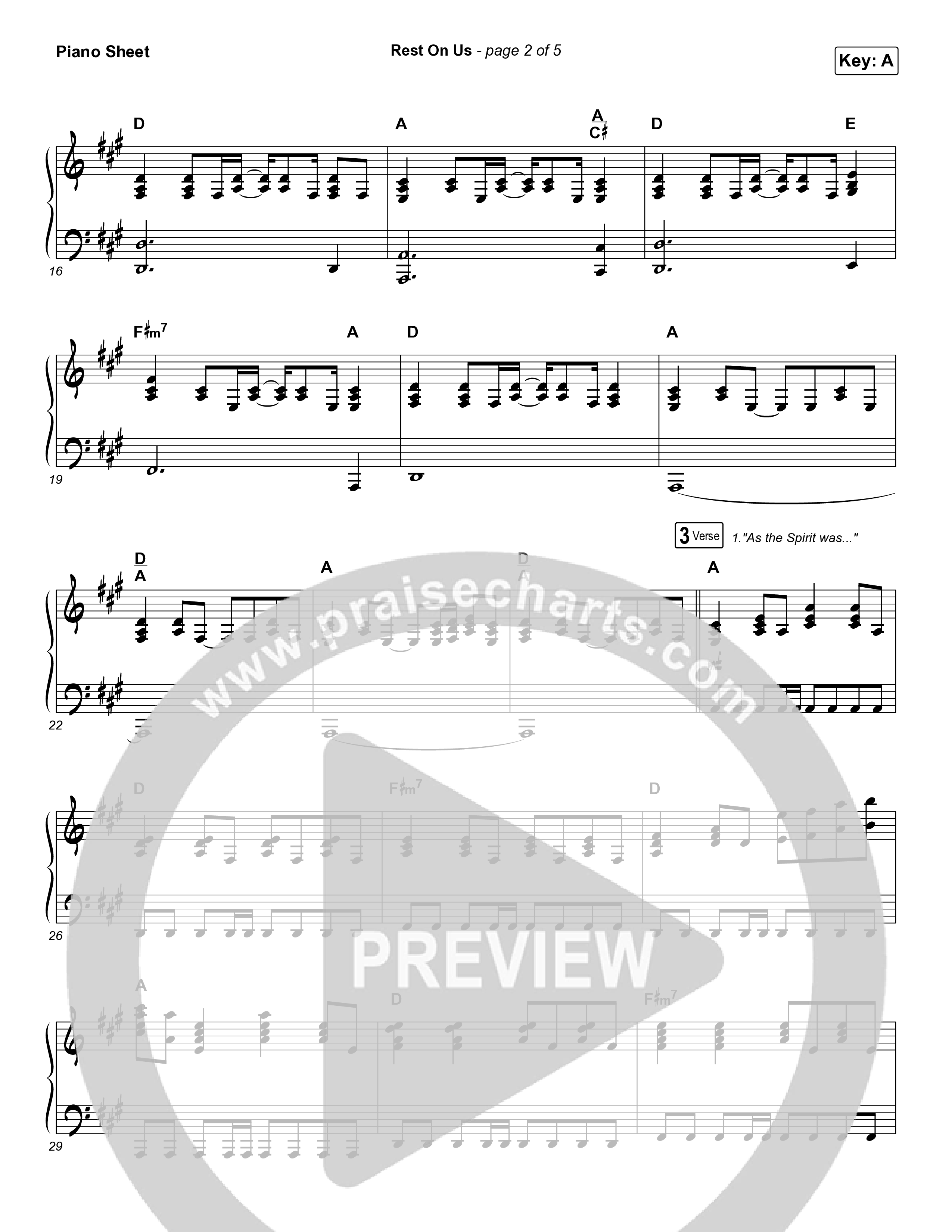 Rest On Us Piano Sheet (Maverick City Music / UPPERROOM / Brandon Lake / Eniola Abioye)