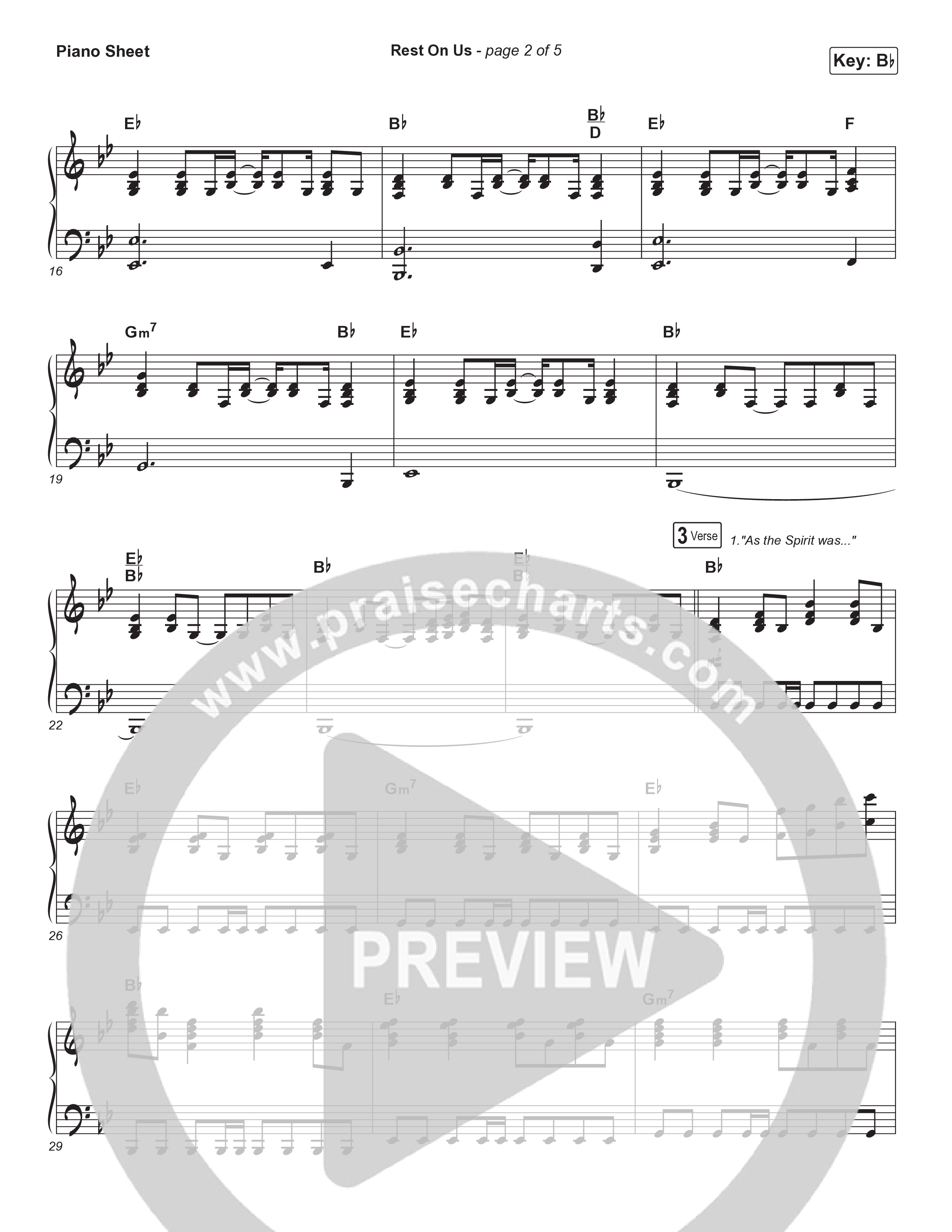 Rest On Us Piano Sheet (Maverick City Music / UPPERROOM / Brandon Lake / Eniola Abioye)