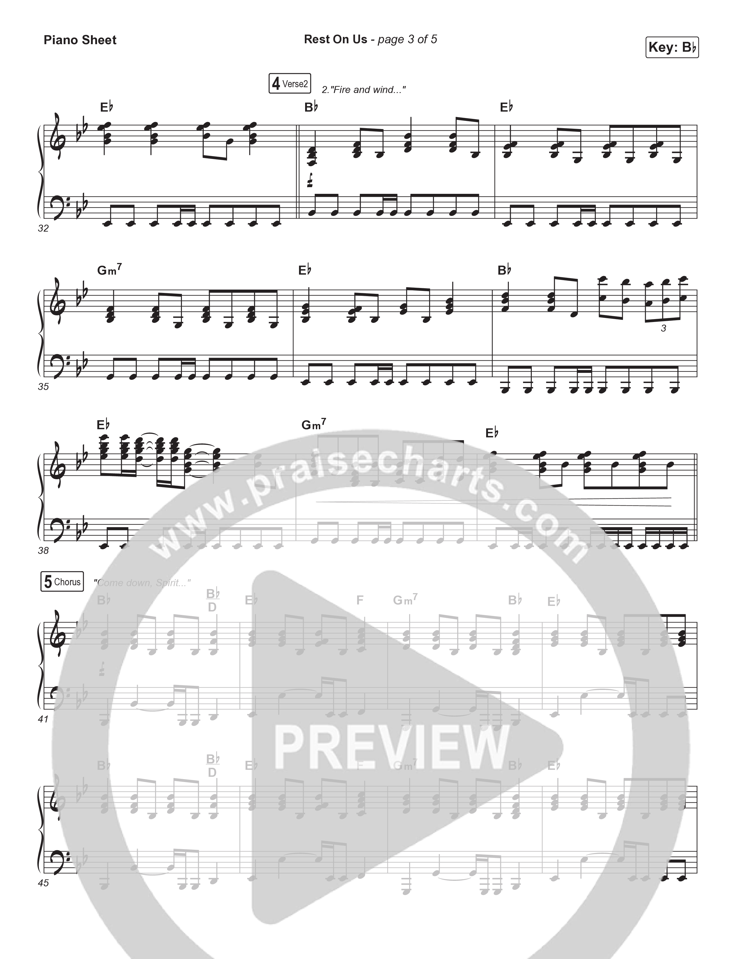 Rest On Us Piano Sheet (Maverick City Music / UPPERROOM / Brandon Lake / Eniola Abioye)