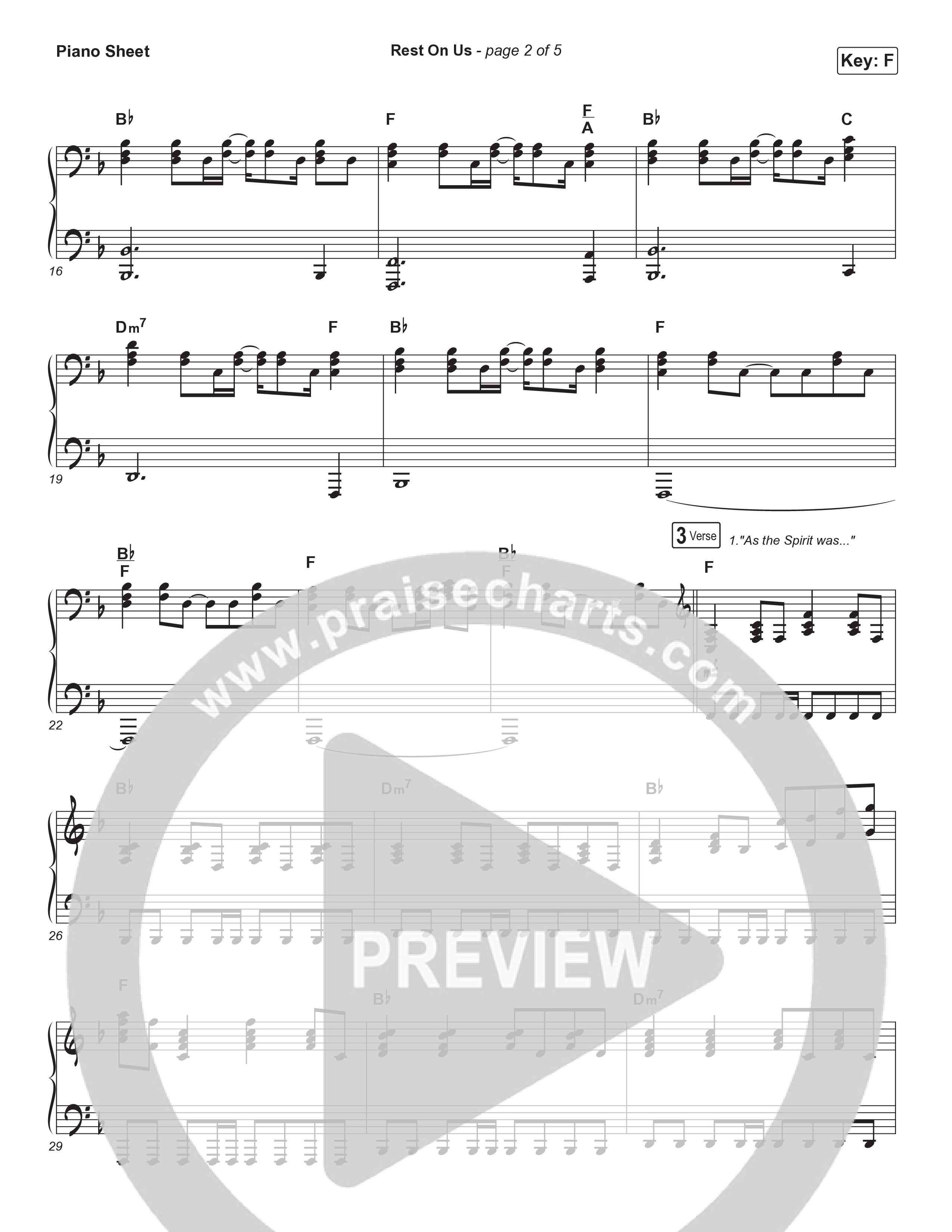 Rest On Us Piano Sheet (Maverick City Music / UPPERROOM / Brandon Lake / Eniola Abioye)