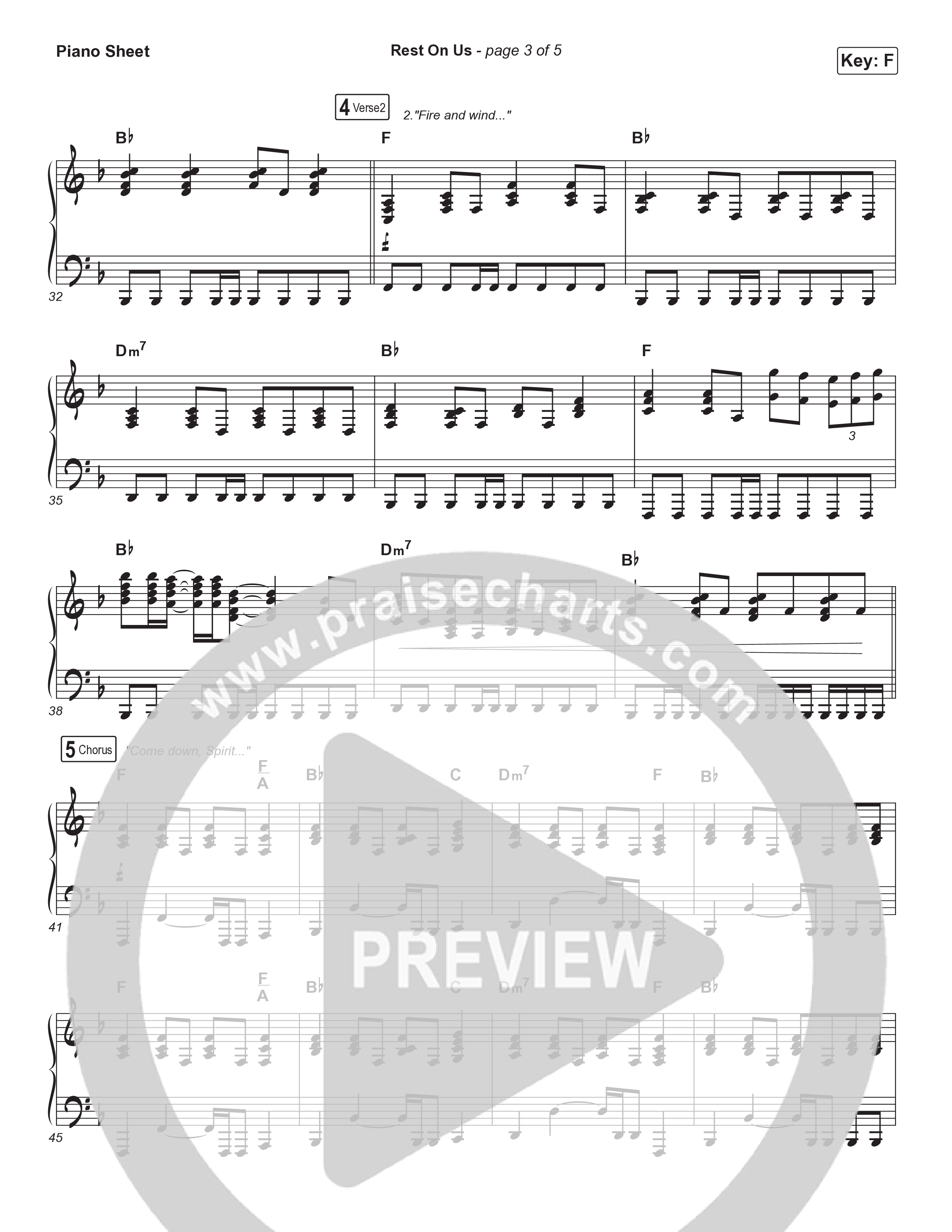 Rest On Us Piano Sheet (Maverick City Music / UPPERROOM / Brandon Lake / Eniola Abioye)