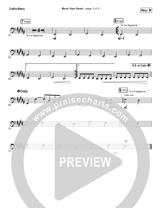 Move Your Heart Cello/Bass (Maverick City Music / UPPERROOM / Dante Bowe / Elyssa Smith)