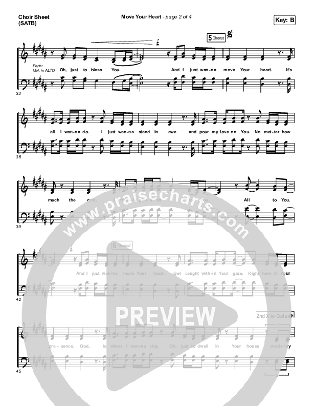 Move Your Heart Choir Sheet (SATB) (Maverick City Music / UPPERROOM / Dante Bowe / Elyssa Smith)