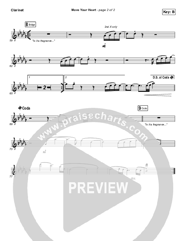 Move Your Heart Clarinet (Maverick City Music / UPPERROOM / Dante Bowe / Elyssa Smith)