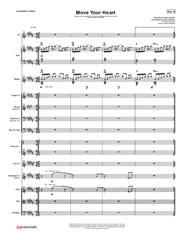 Move Your Heart Conductor's Score (Maverick City Music / UPPERROOM / Dante Bowe / Elyssa Smith)