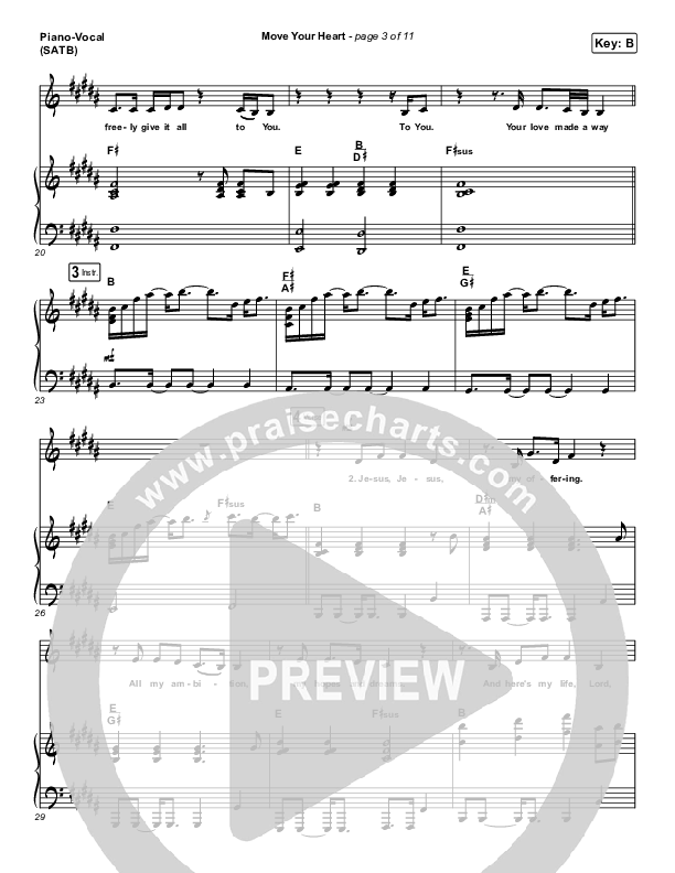 Move Your Heart Piano/Vocal (SATB) (Maverick City Music / UPPERROOM / Dante Bowe / Elyssa Smith)