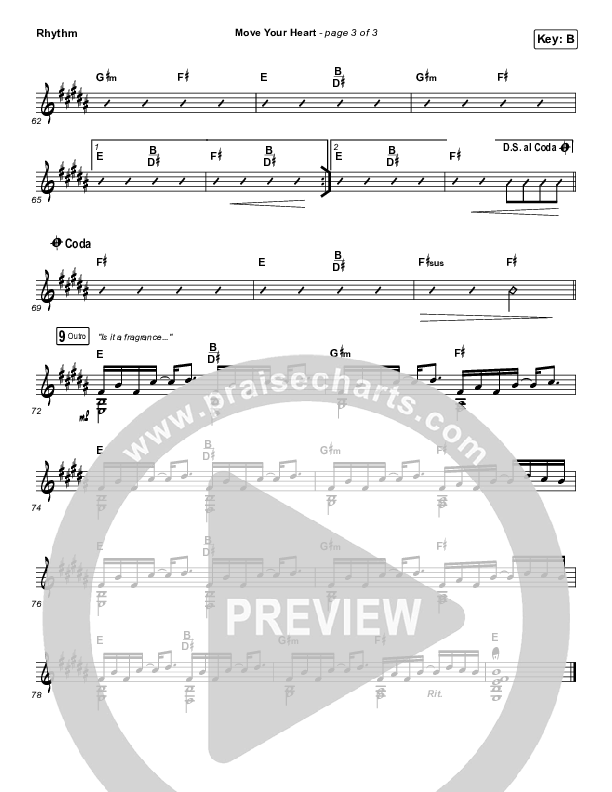 Move Your Heart Rhythm Chart (Maverick City Music / UPPERROOM / Dante Bowe / Elyssa Smith)