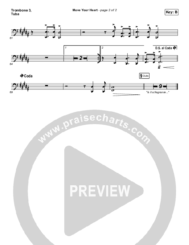 Move Your Heart Trombone 3/Tuba (Maverick City Music / UPPERROOM / Dante Bowe / Elyssa Smith)