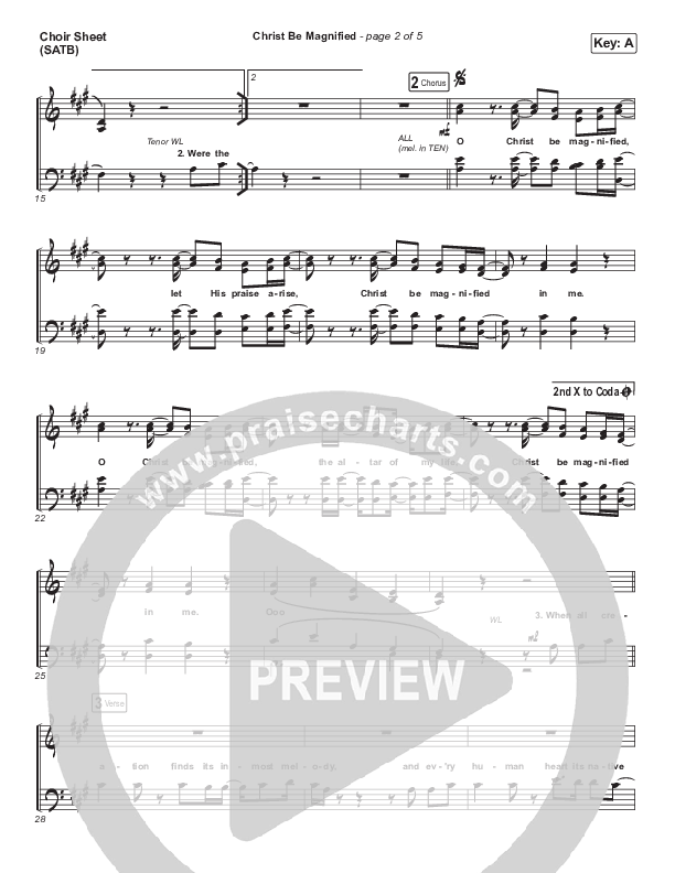 Christ Be Magnified Choir Sheet (SATB) (I Am They)