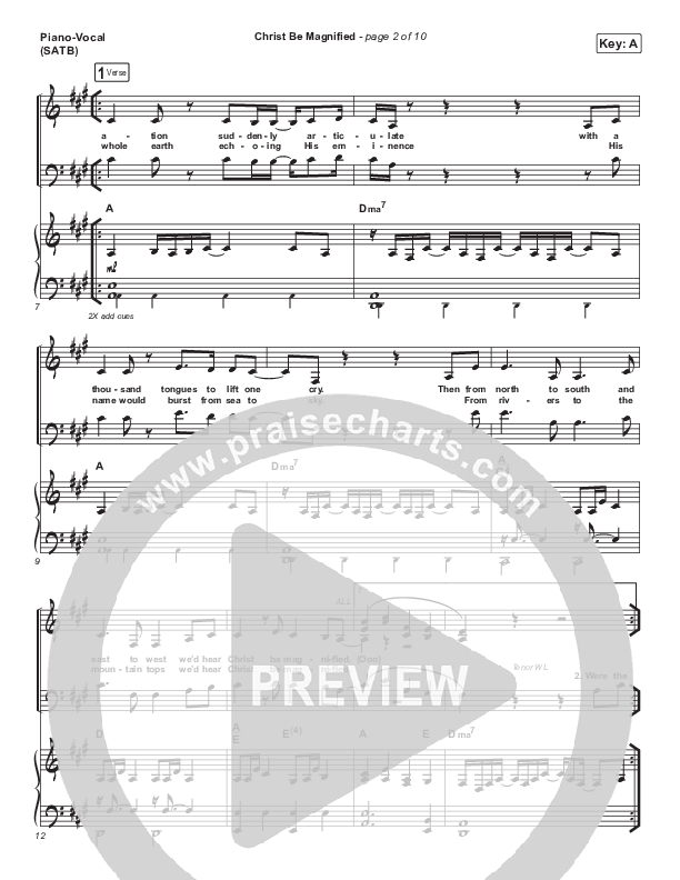 Christ Be Magnified Piano/Vocal (SATB) (I Am They)