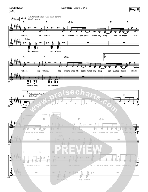 Now Here Lead Sheet (SAT) (Red Rocks Worship)