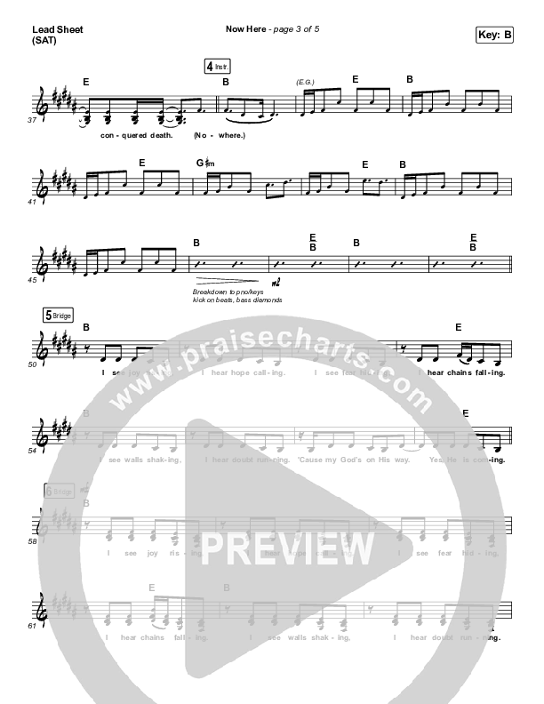 Now Here Lead Sheet (SAT) (Red Rocks Worship)