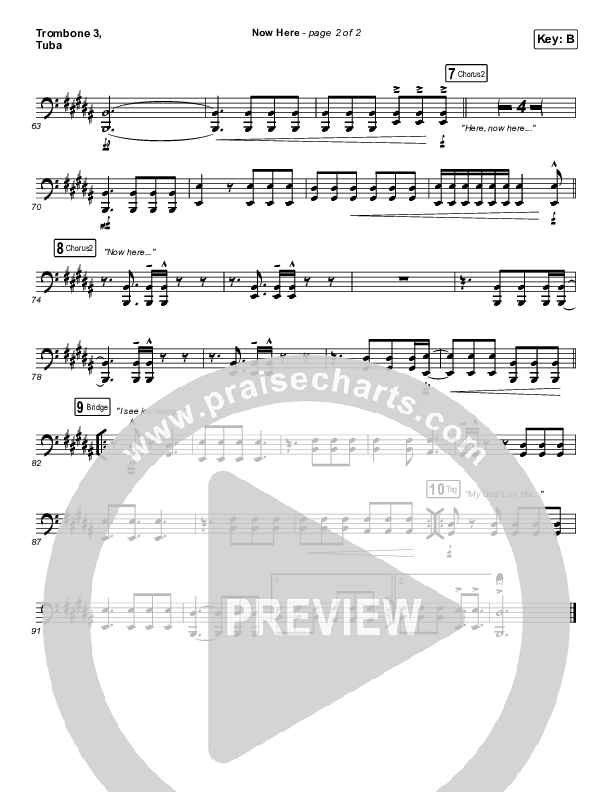 Now Here Trombone 3/Tuba (Red Rocks Worship)