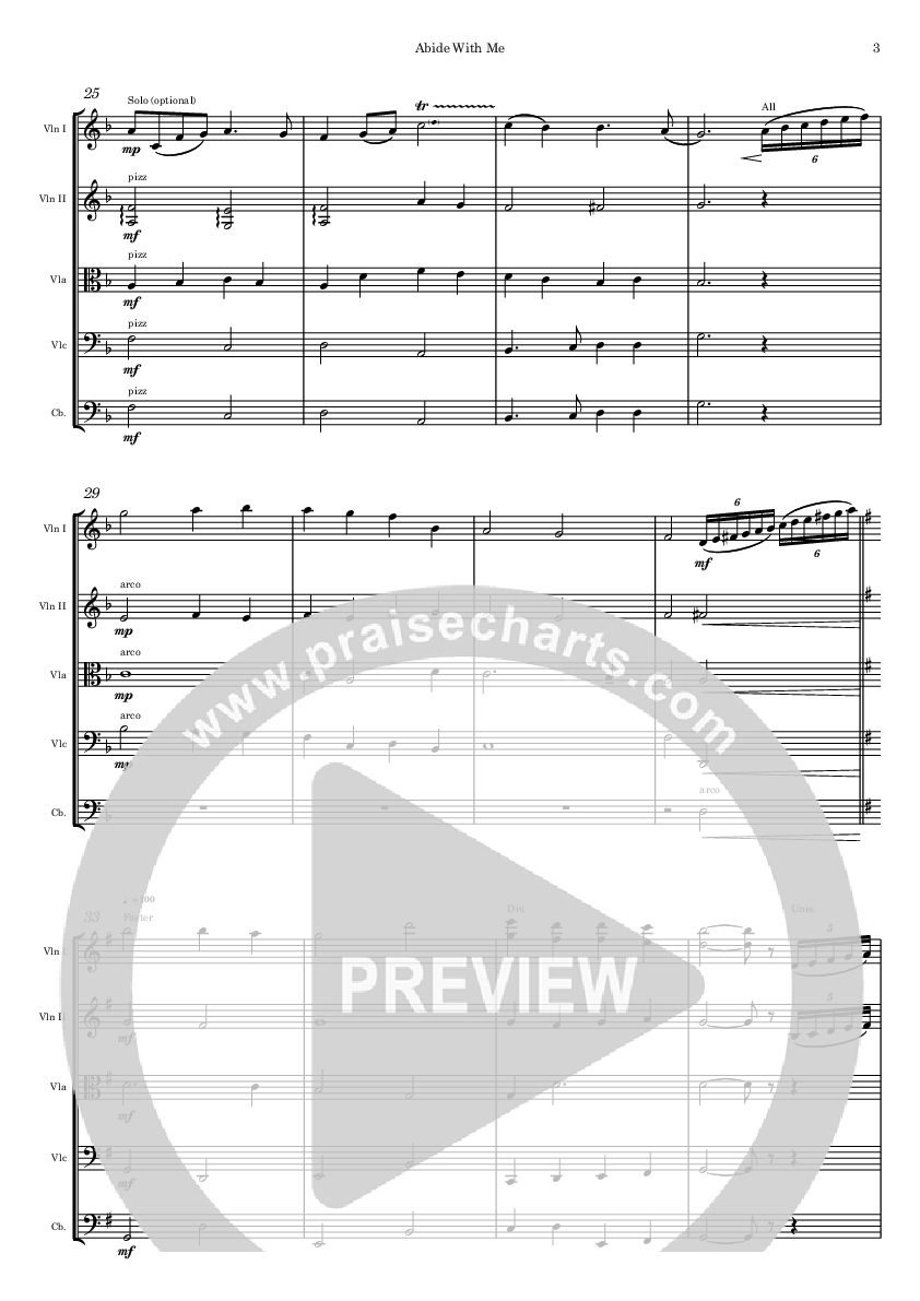 Abide With Me (Instrumental) Conductor's Score (Ric Flauding)