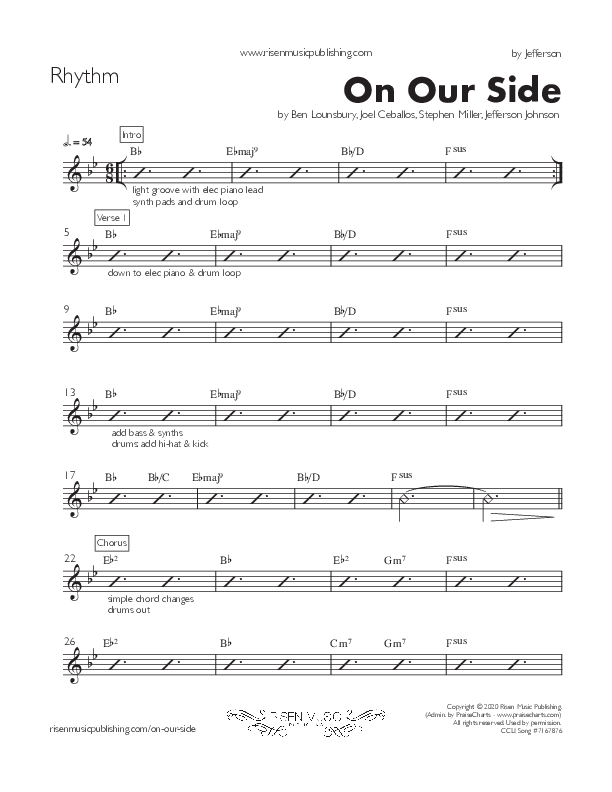 On Our Side Rhythm Chart (Jefferson)
