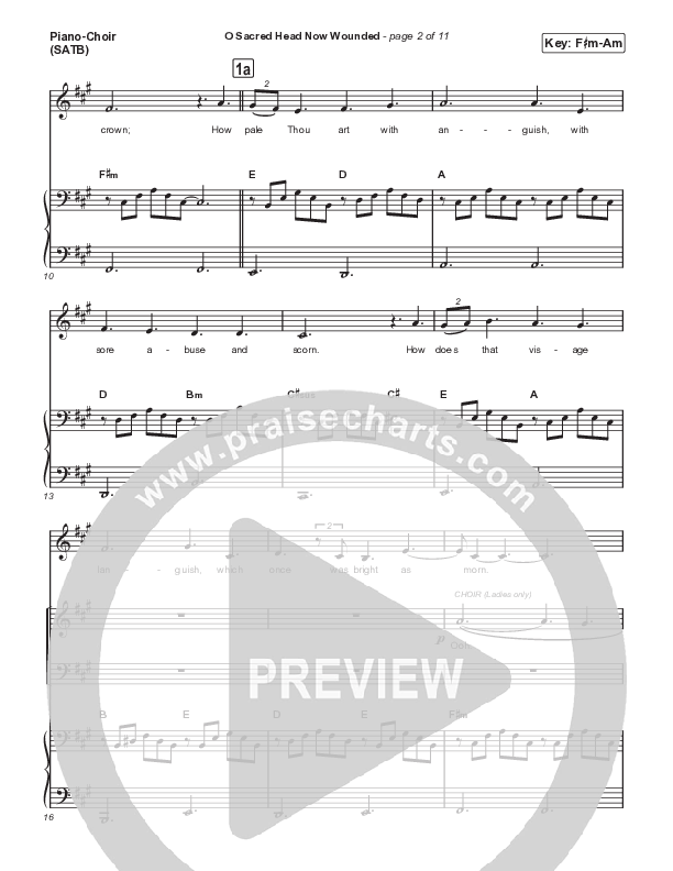 O Sacred Head Now Wounded Piano/Vocal Pack (Brian Doerksen)