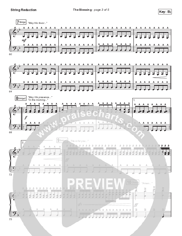 The Blessing (Choral Anthem SATB) String Reduction (Elevation Worship / Cody Carnes / Kari Jobe / Arr. Cliff Duren / Mason Brown)