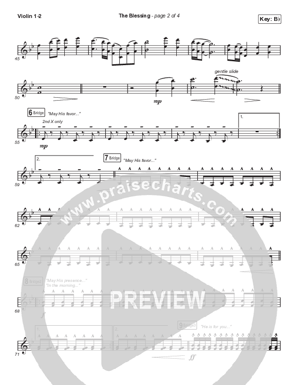 The Blessing (Choral Anthem SATB) String Pack (Elevation Worship / Cody Carnes / Kari Jobe / Arr. Cliff Duren / Mason Brown)