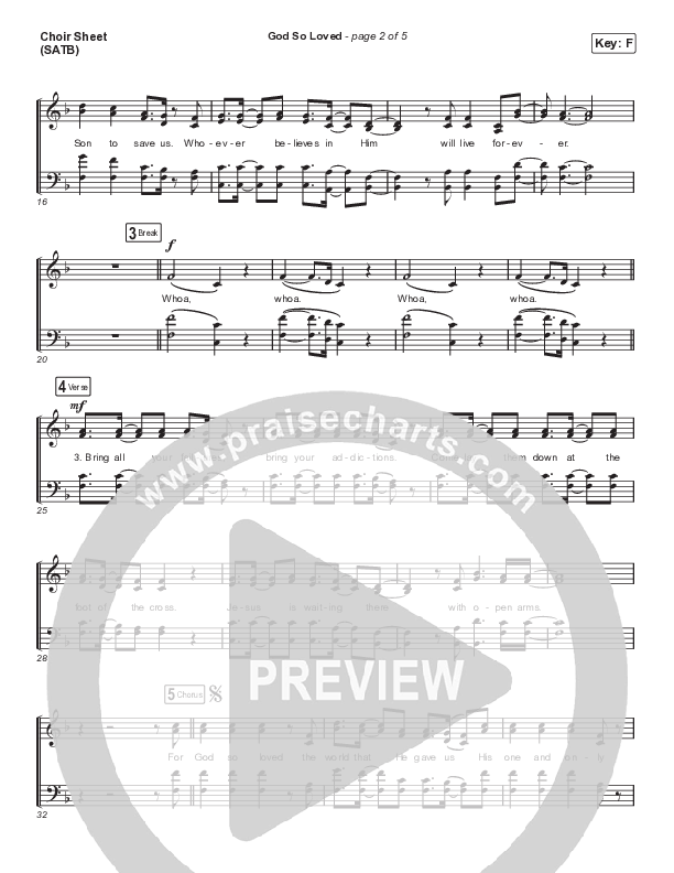 God So Loved (Choral Anthem SATB) Choir Sheet (SATB) (We The Kingdom / Arr. Cliff Duren / Mason Brown)