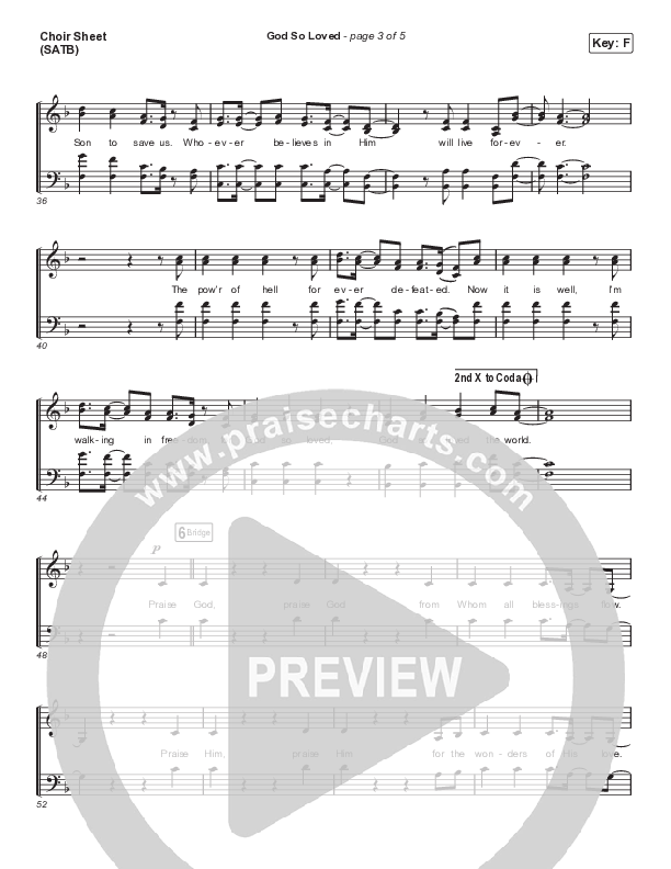 God So Loved (Choral Anthem SATB) Choir Vocals (SATB) (We The Kingdom / Arr. Cliff Duren / Mason Brown)