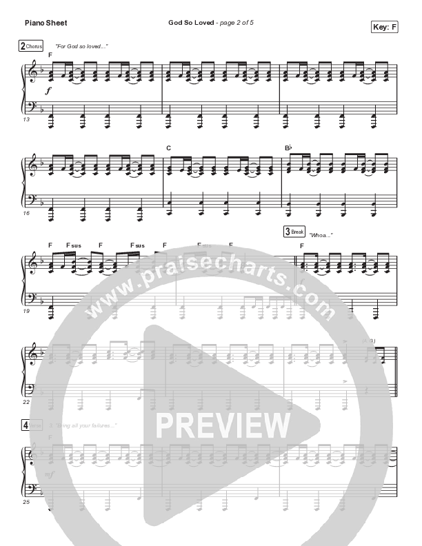 God So Loved (Choral Anthem SATB) Piano Sheet (We The Kingdom / Arr. Cliff Duren / Mason Brown)