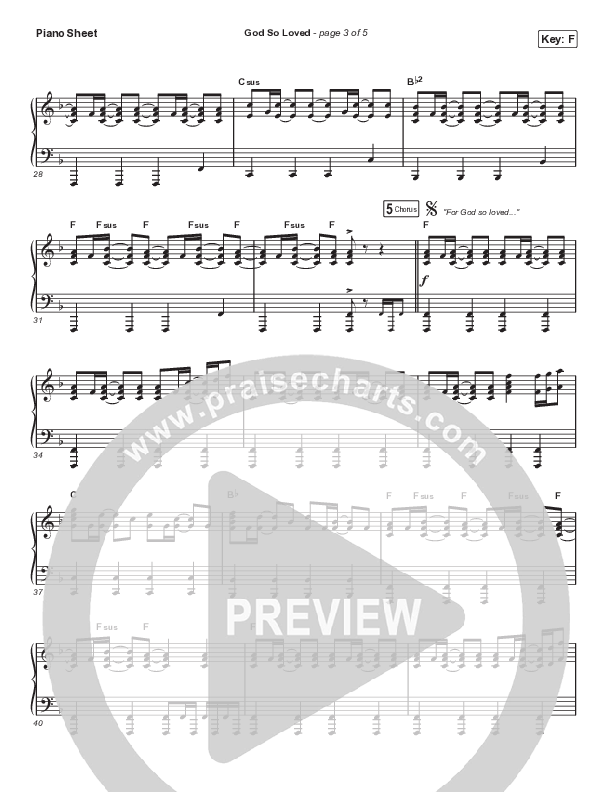 God So Loved (Choral Anthem SATB) Piano Sheet (We The Kingdom / Arr. Cliff Duren / Mason Brown)