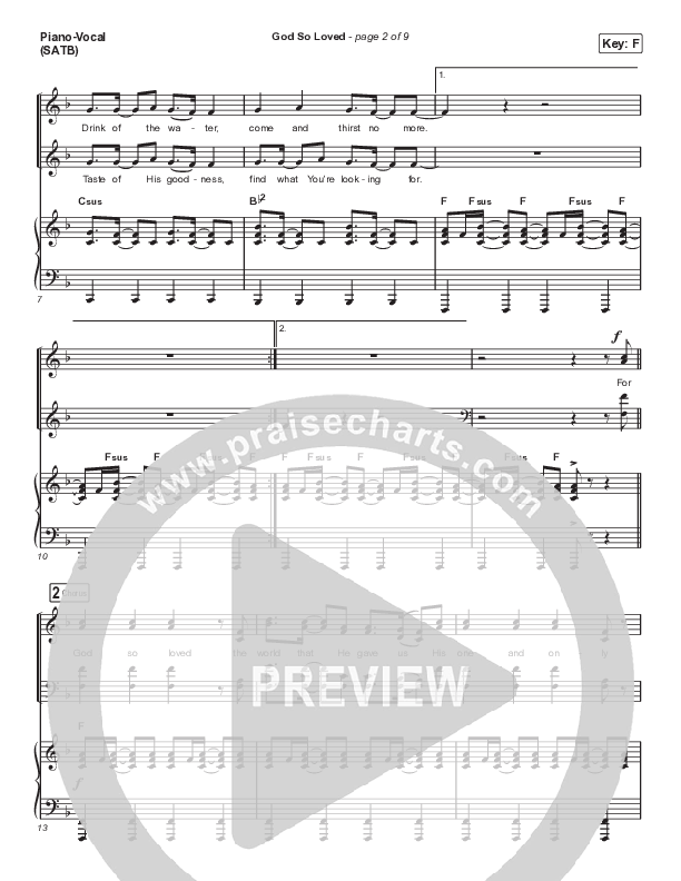 God So Loved (Choral Anthem SATB) Piano/Vocal Pack (We The Kingdom / Arr. Cliff Duren / Mason Brown)