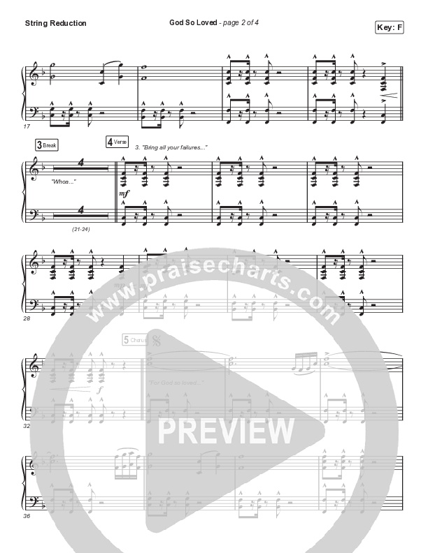 God So Loved (Choral Anthem SATB) String Reduction (We The Kingdom / Arr. Cliff Duren / Mason Brown)