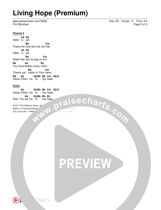 Living Hope (Choral Anthem SATB) Chords & Lyrics (Phil Wickham / Arr. Cliff Duren / Mason Brown)