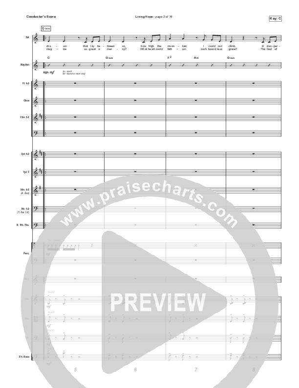 Living Hope (Choral Anthem SATB) Orchestration (with Vocals) (Phil Wickham / Arr. Cliff Duren / Mason Brown)