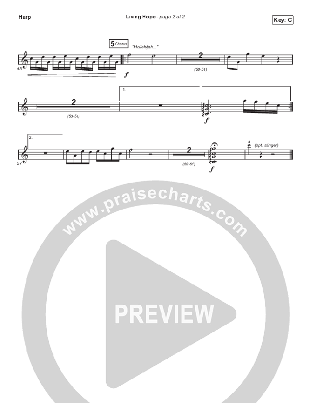 Living Hope (Choral Anthem SATB) Harp (Phil Wickham / Arr. Cliff Duren / Mason Brown)