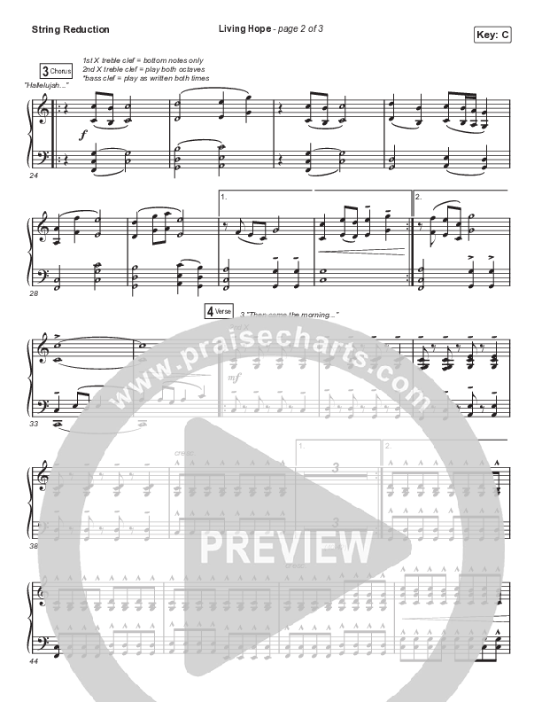 Living Hope (Choral Anthem SATB) String Reduction (Phil Wickham / Arr. Cliff Duren / Mason Brown)