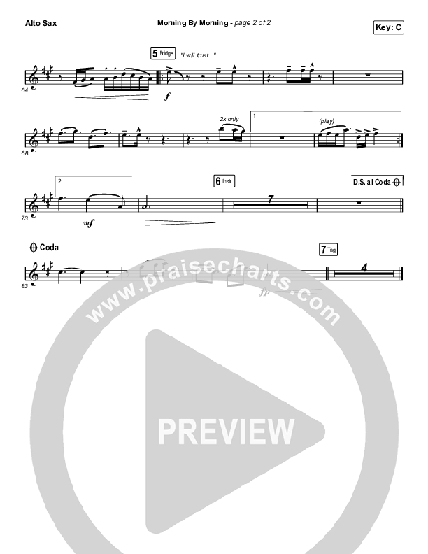 Morning By Morning Sax Pack (Pat Barrett)