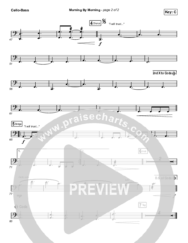 Morning By Morning Cello/Bass (Pat Barrett)