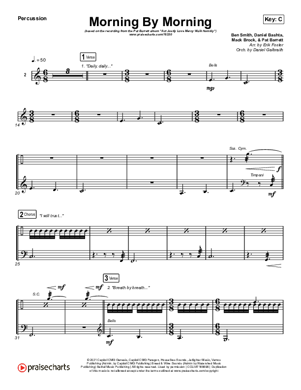 Morning By Morning Percussion (Pat Barrett)