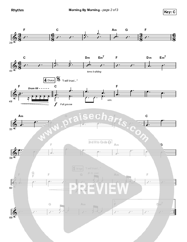 Morning By Morning Rhythm Chart (Pat Barrett)