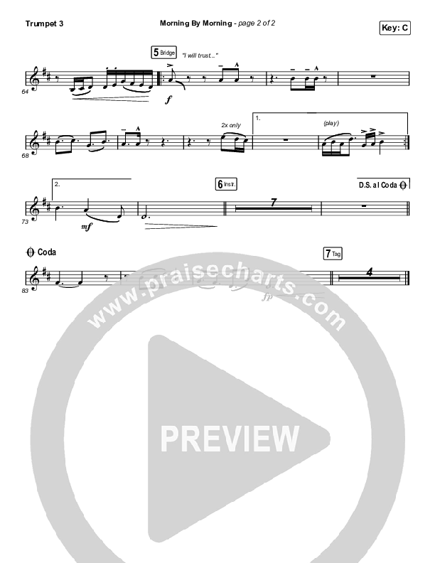 Morning By Morning Trumpet 3 (Pat Barrett)