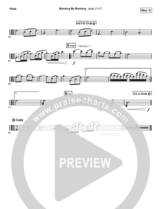 Morning By Morning Viola (Pat Barrett)