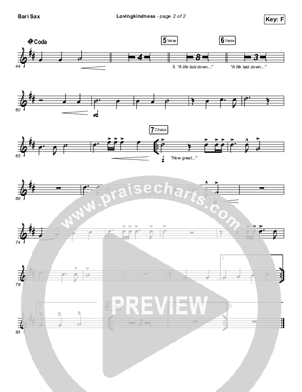 Lovingkindness Bari Sax (Keith & Kristyn Getty / Matt Redman / Matt Boswell / Matt Papa)