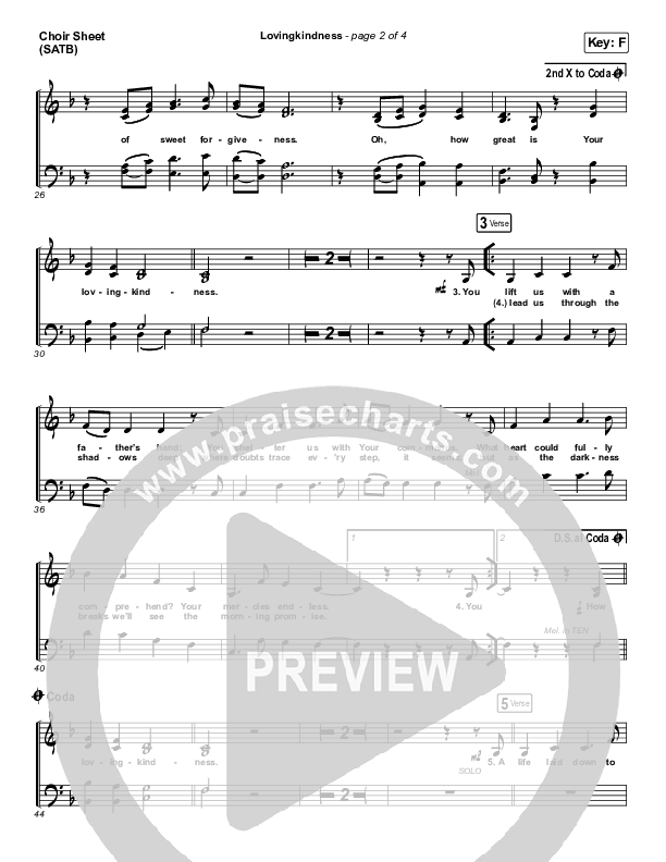 Lovingkindness Choir Sheet (SATB) (Keith & Kristyn Getty / Matt Redman / Matt Boswell / Matt Papa)