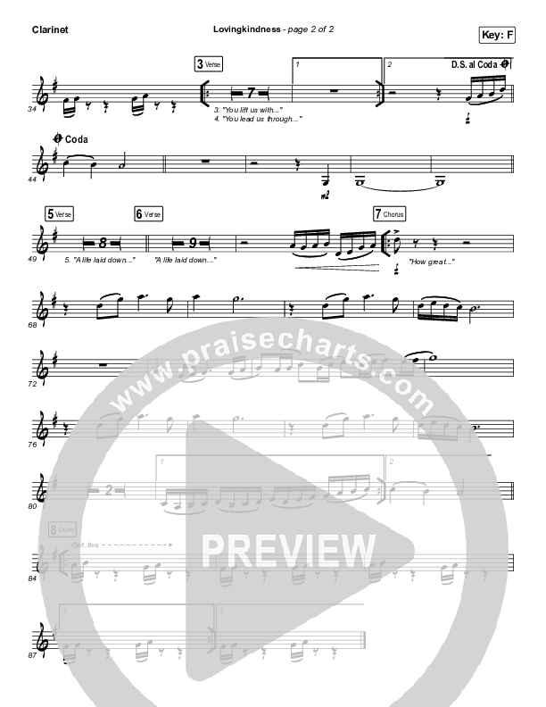 Lovingkindness Clarinet (Keith & Kristyn Getty / Matt Redman / Matt Boswell / Matt Papa)