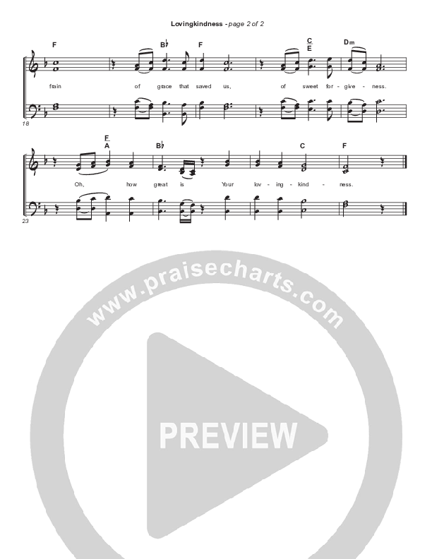 Lovingkindness Hymn Sheet (Keith & Kristyn Getty / Matt Redman / Matt Boswell / Matt Papa)