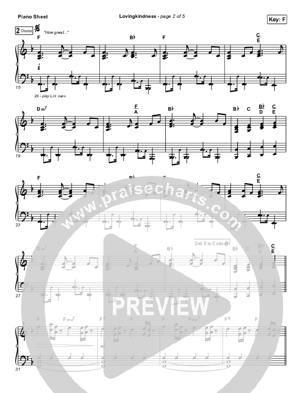 Lovingkindness Piano Sheet (Keith & Kristyn Getty / Matt Redman / Matt Boswell / Matt Papa)