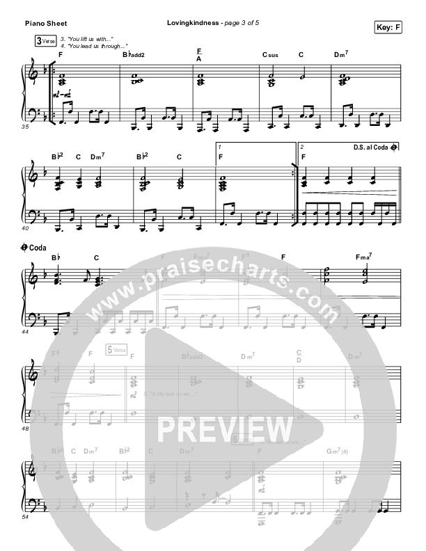 Lovingkindness Piano Sheet (Keith & Kristyn Getty / Matt Redman / Matt Boswell / Matt Papa)